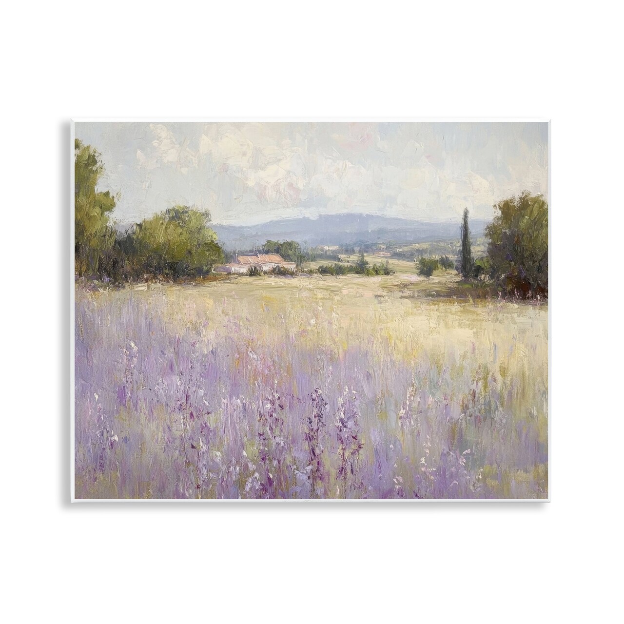Stupell Industries Lavender Farmland Meadow Wall Plaque Design by Petal Prints Design